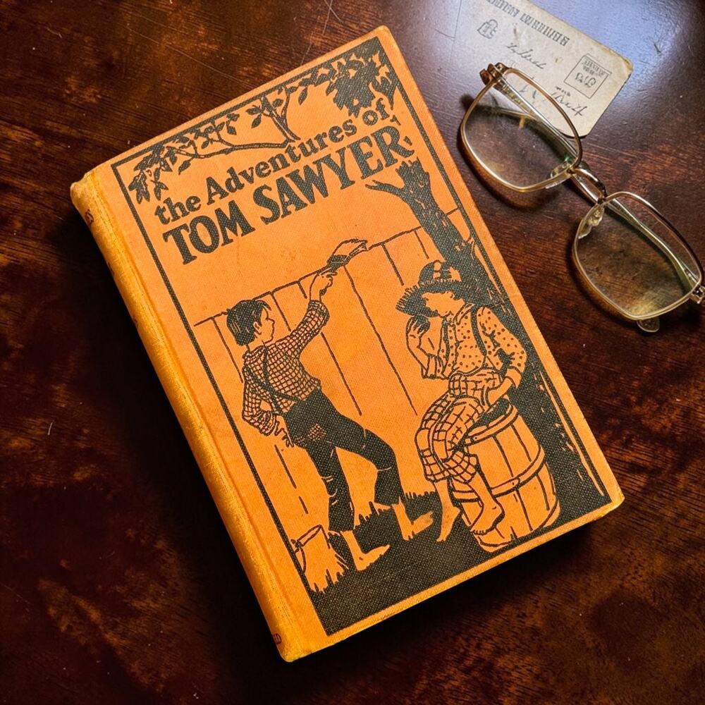 Antique Adventures Of Tom Sawyer Book Popular Edition Samuel Clemens Saalfield